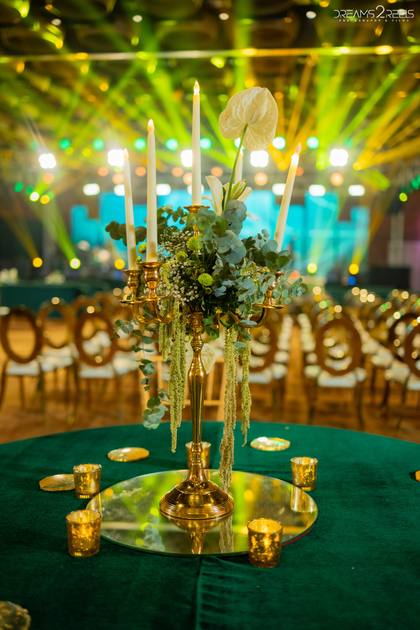 Tablescape and Floral detail — Sangeet decor — Alila Diwa Goa